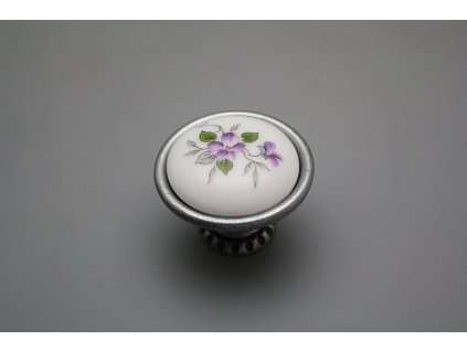 Rustikální úchytka Bohemia 40mm Scatter Violets FV č. 1