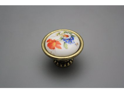 Rustikální úchytka Bohemia 40mm Polní kvítí č. 1