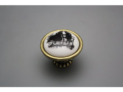 Rustikální úchytka Bohemia 40mm Rokokové panenky č. 1
