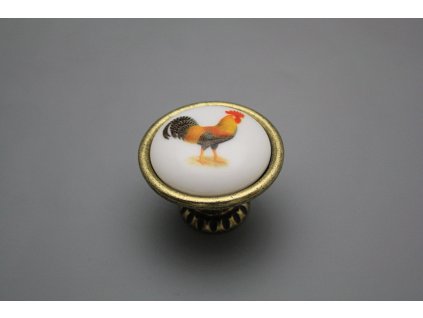 Rustikální úchytka Bohemia 40mm Slepičky č. 1