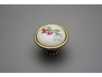 Rustikální úchytka Bohemia 40mm Šípková růže č. 1