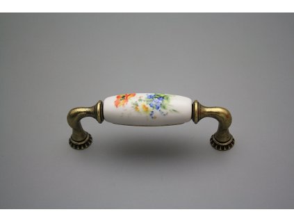 Rustikální úchytka Bohemia 96mm Polní kvítí č. 1