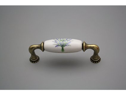 Rustikální úchytka Bohemia 96mm Levandule č. 1