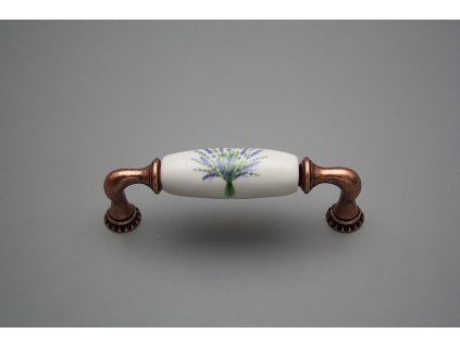 Rustikální úchytka Bohemia 96mm Levandule CU č. 1