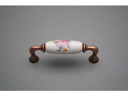 Rustikální úchytka Bohemia 96mm Kytice s kosatcem CU č. 1