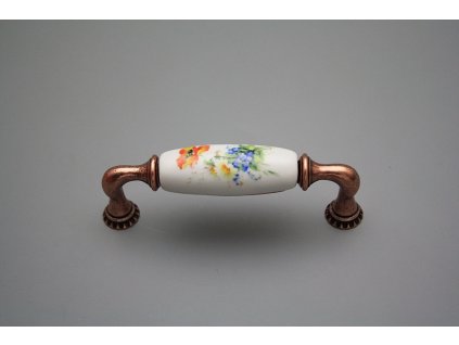 Rustikální úchytka Bohemia 96mm Polní kvítí CU č. 1