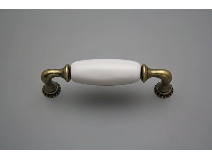 Rustikální úchytka Bohemia 96mm BÍLÁ č. 1