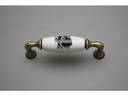 Rustikální úchytka Bohemia 96mm Rokokové panenky č. 1