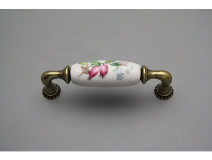 Rustikální úchytka Bohemia 96mm Šípková růže č. 1