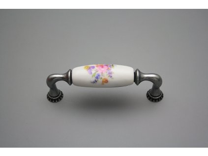 Rustikální úchytka Bohemia 96mm Kytice s kosatcem FV č. 1