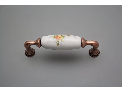 Rustikální úchytka Bohemia 96mm Čajové růžičky CU č. 1