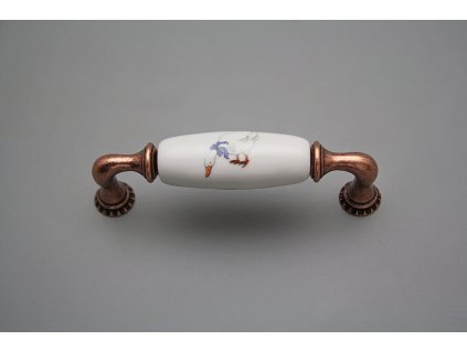 Rustikální úchytka Bohemia 96mm Husy CU č. 1