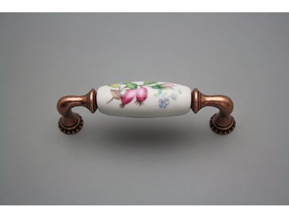 Rustikální úchytka Bohemia 96mm Šípková růže CU č. 1