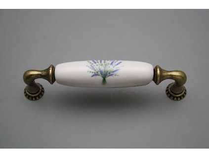 Rustikální úchytka Bohemia 128mm Levandule č. 1