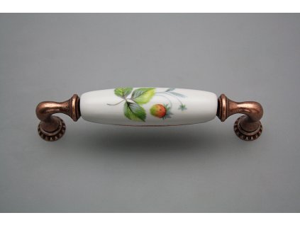 Rustikální úchytka Bohemia 128mm Lesní plody CU č. 1