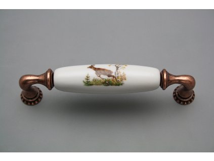 Rustikální úchytka Bohemia 128mm Myslivci CU č. 1