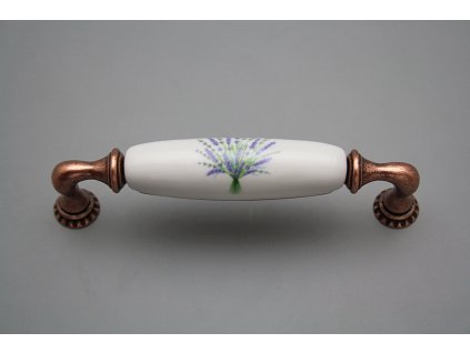 Rustikální úchytka Bohemia 128mm Levandule CU č. 1