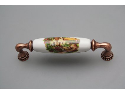 Rustikální úchytka Bohemia 128mm Chaloupka CU č. 1