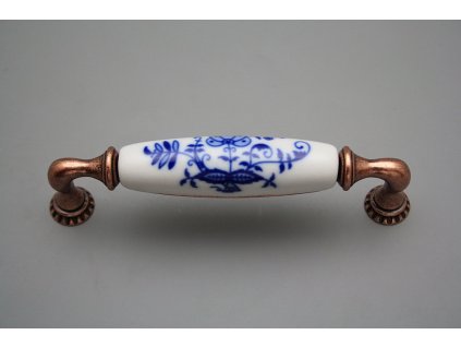 Rustikální úchytka Bohemia 128mm Cibulák List CU č. 1