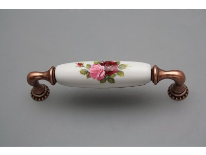 Rustikální úchytka Bohemia 128mm Růže Elizabeth CU č. 1