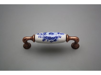 Rustikální úchytka Bohemia 96mm Blue Floral CU č. 1