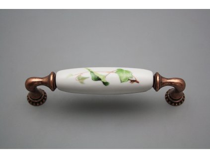 Rustikální úchytka Bohemia 128mm Břečťan CU č. 1