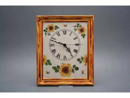 Nástěnné hodiny 25x30cm Slunečnice cHM č. 1