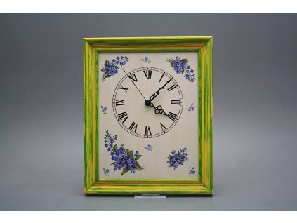 Nástěnné hodiny 25x30cm Pomněnky cZM č. 1