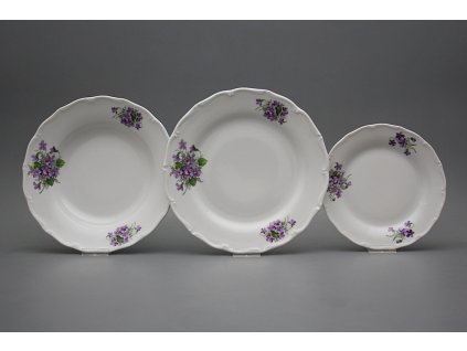 Talířová souprava Verona Fialky 18dílná CBB č. 1