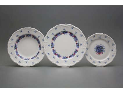 Talířová souprava Marie Louise Pomněnky 24dílná KBB č. 1