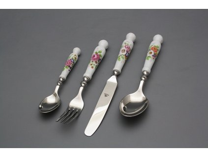 Souprava příborů Bohemia 1987 Míšeňská kytice BB 24dílná s kazetou č. 1