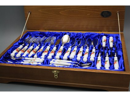 Souprava příborů Bohemia 1987 Vánoční hvězda BB 24dílná s kazetou č. 1