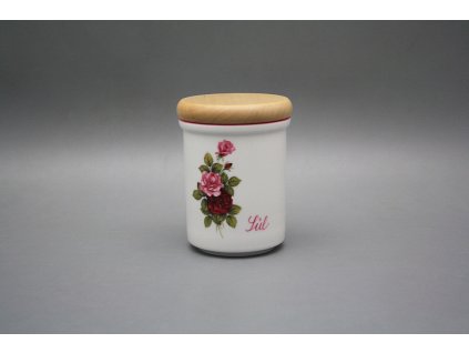 Dóza s dřevěným uzávěrem B - střední Růže Elizabeth RL č. 1