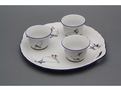 Likérová souprava s kalíšky 0,04l Husy 4dílná ML č. 1