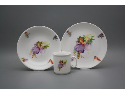 Dětská jídelní souprava Fialová víla č. 1