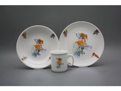 Dětská jídelní souprava Oranžová víla č. 1