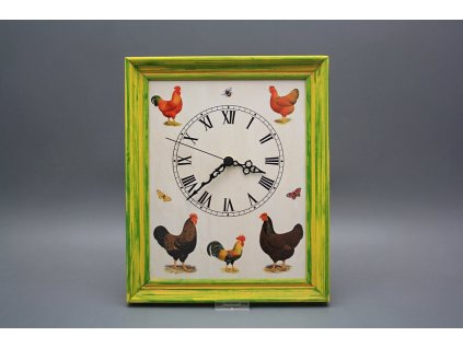 Nástěnné hodiny 25x30cm Slepičky cZM č. 1
