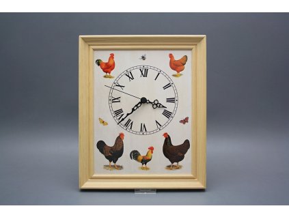 Nástěnné hodiny 25x30cm Slepičky cPB č. 1