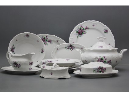 Jídelní souprava Marie Louise Viola s mašlí 28dílná KBB č. 1