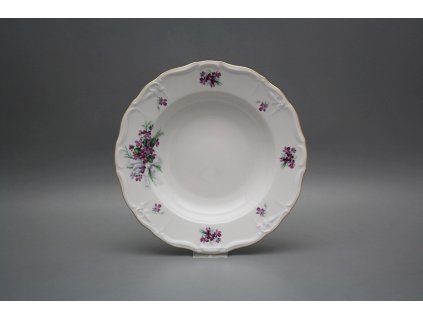 Talíř hluboký 23cm Marie Louise Viola s mašlí KGL č. 1