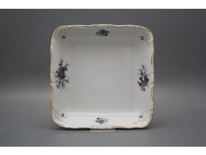 Mísa čtyřhranná 25cm Marie Louise Viola s mašlí KGL LUX č. 1