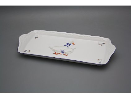 Podnos čtyřhranný 38cm Marie Louise Husy GML č. 1