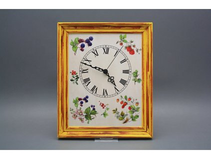 Nástěnné hodiny 25x30cm Lesní plody cHM č. 1