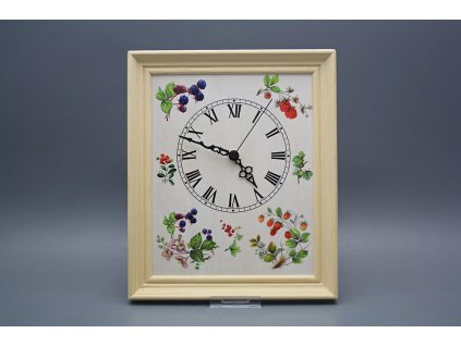 Nástěnné hodiny 25x30cm Lesní plody cPB č. 1