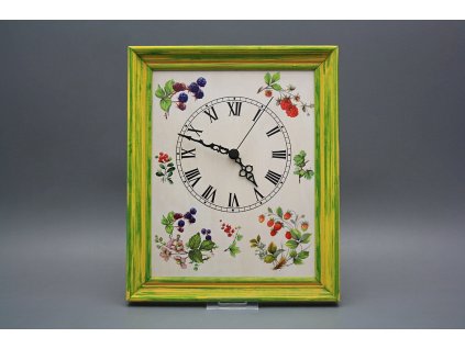 Nástěnné hodiny 25x30cm Lesní plody cZM č. 1