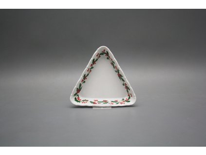 Mísa trojhranná 15cm Verona Vánoční Cesmína KBB č. 1