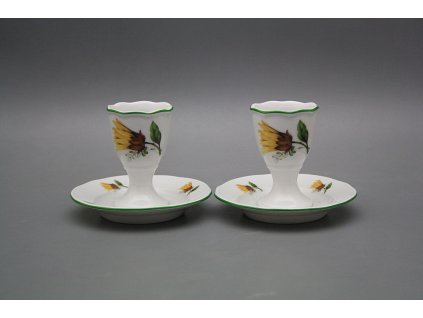 Kalíšek na vejce s podstavcem Rokoko Slunečnice ZL č. 1