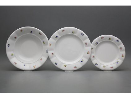 Talířová souprava Benedikt Sedmero kvítí 18dílná ABB č. 1