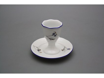 Kalíšek na vejce s podstavcem Rokoko Husy ML č. 1