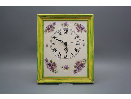 Nástěnné hodiny 25x30cm Macešky cZM č. 1